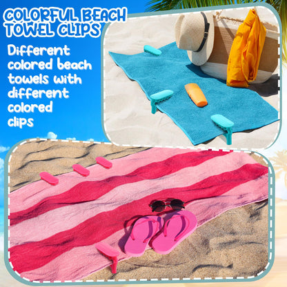 Beach Towel Anchor Stakes (4-Pack) – Windproof Sand Clips for Beach Towels, Picnic Blankets & Outdoor Mats