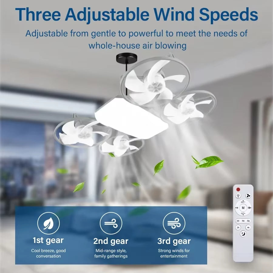🚀 Cool Your Space. Light It Up. Upgrade Your Ceiling.