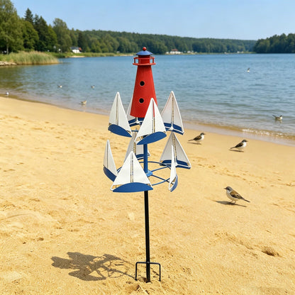 Turn Every Breeze Into a Coastal Escape 🌊⛵ — The Mesmerizing Wind Spinner That Makes Your Yard Impossible to Ignore