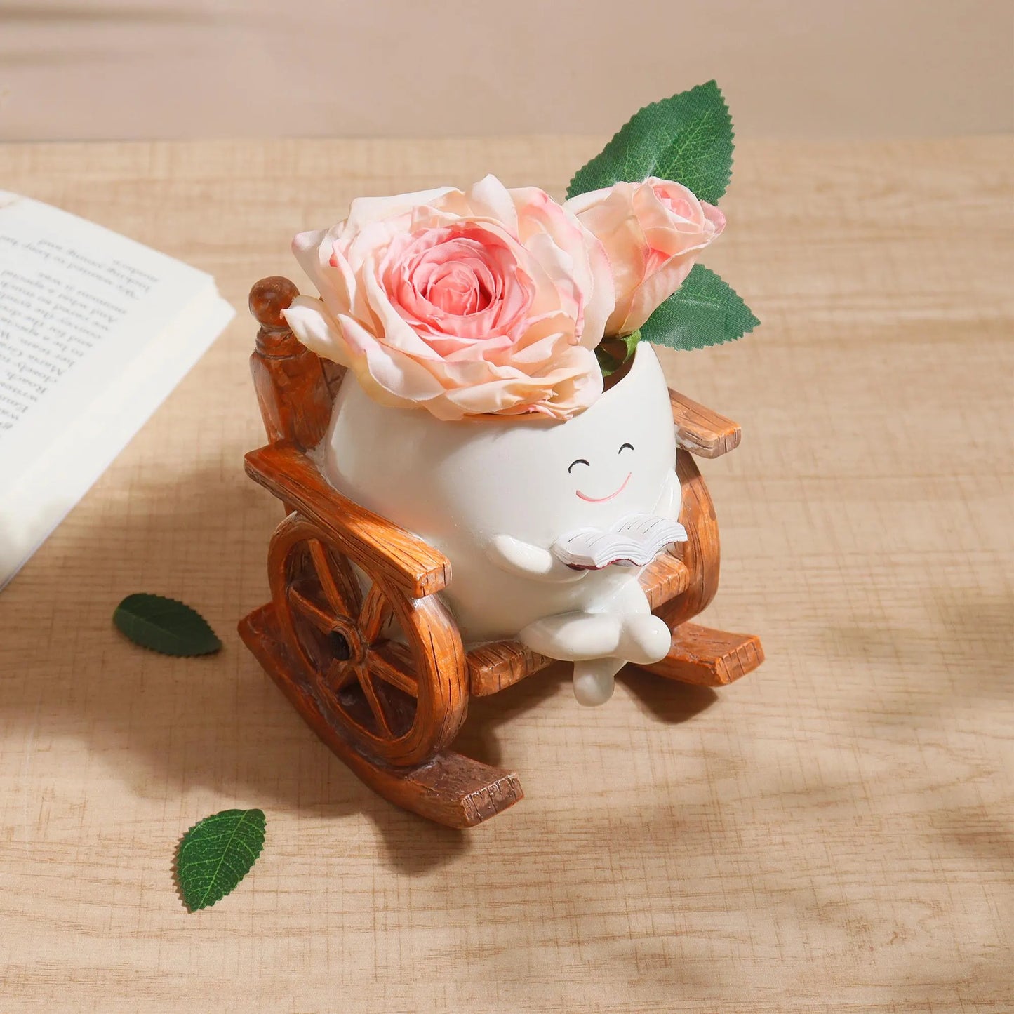 Adorable Rocking Chair Planters - Coffee, Reading, and Smiley Styles 🥳
