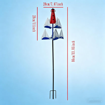 Turn Every Breeze Into a Coastal Escape 🌊⛵ — The Mesmerizing Wind Spinner That Makes Your Yard Impossible to Ignore
