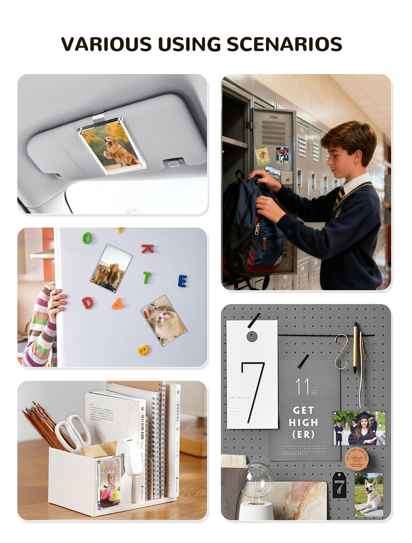 🚨 Never Lose Your Memories on the Road — 4 Pack Car Picture Holder