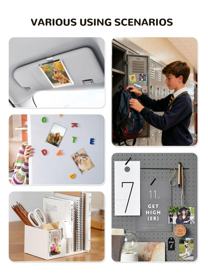 🚨 Never Lose Your Memories on the Road — 4 Pack Car Picture Holder