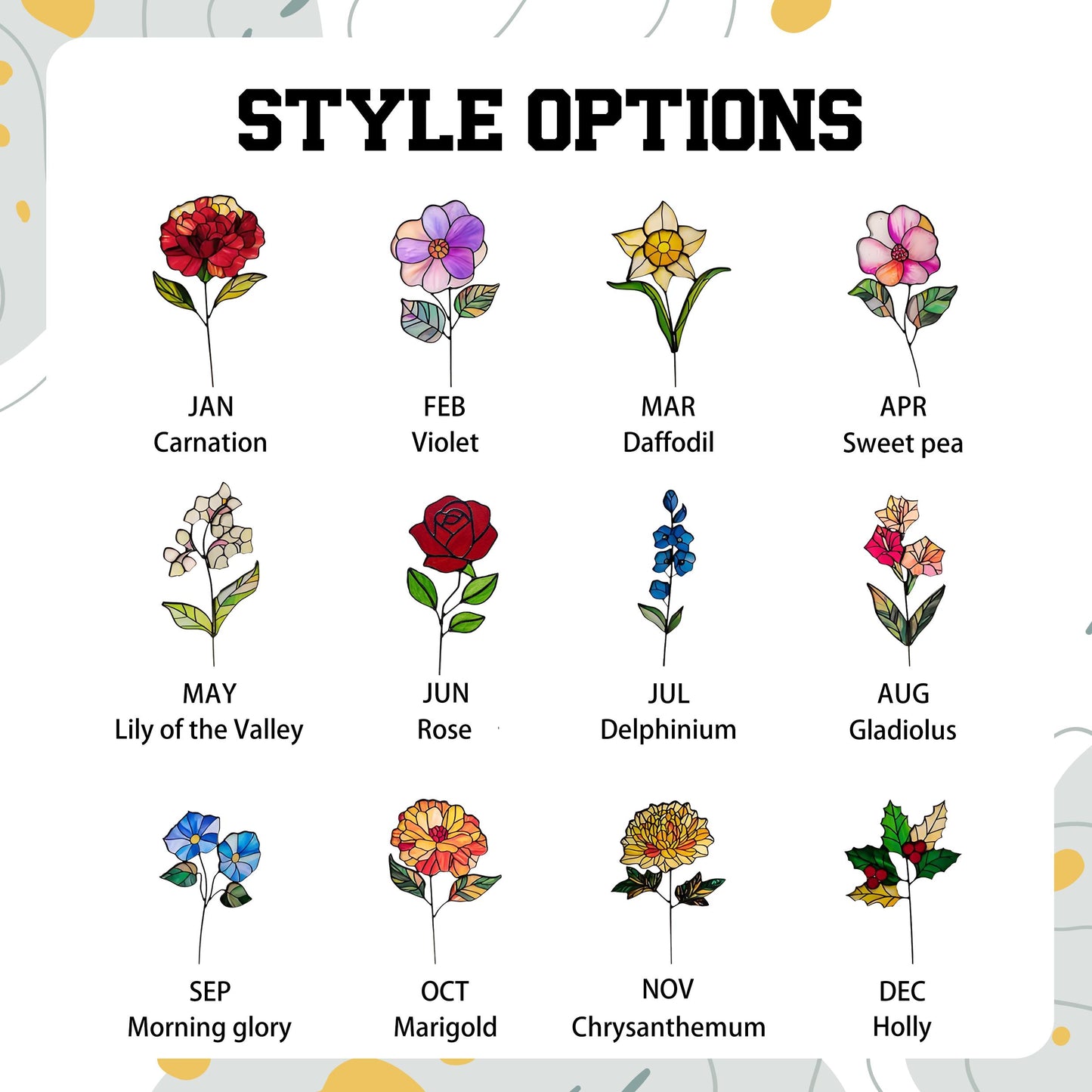 🌸 Birth Month Flower Suncatcher – A Gift That Speaks From The Heart