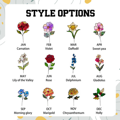 🌸 Birth Month Flower Suncatcher – A Gift That Speaks From The Heart