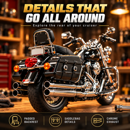 🏍️ Classic Cruiser Motorcycle DIY Model Kit – Build Your Own