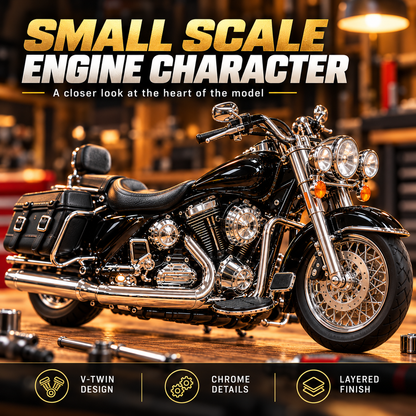🏍️ Classic Cruiser Motorcycle DIY Model Kit – Build Your Own