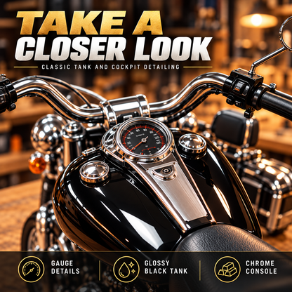 🏍️ Classic Cruiser Motorcycle DIY Model Kit – Build Your Own