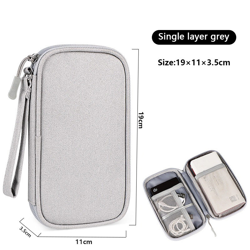 Travel Cable Organizer Pouch, Double Layers All-in-One Storage Bag for Cord