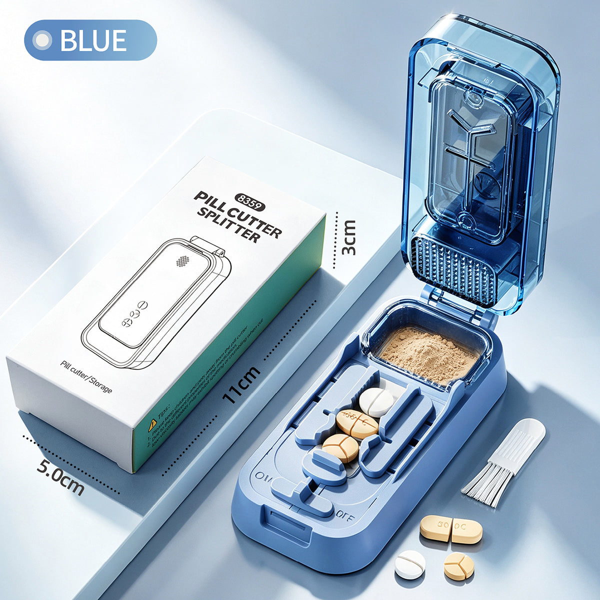 💊🔥 Limited-Time Deal – Multi-Function Pill Cutter & Crusher | Easy Split, Crush & Store!