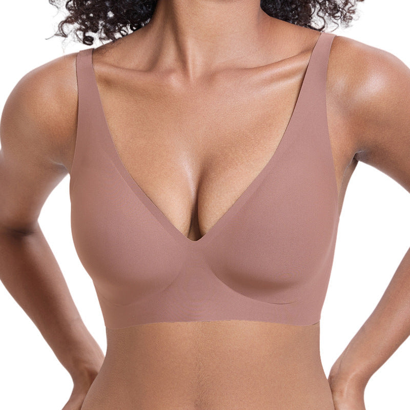Buy 2 Free Shipping💜💜Jelly Wireless Womens Comfortable Wireless Bras Push Up Bralettes Seamless Tshirts Bras Deep V Everyday Bras