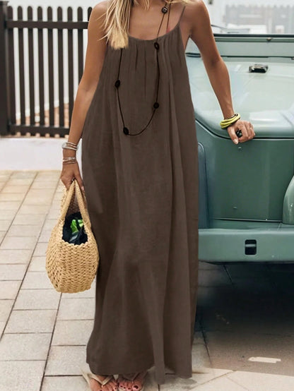Women's Solid Color Cami Lounge Dress