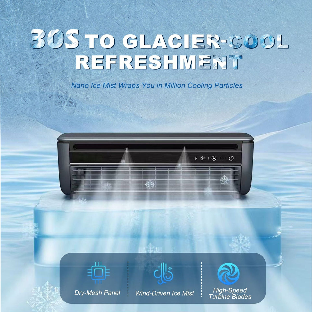 ❄️ Portable Wall-Mounted Mini Air Conditioner & Mist Cooler Fan 🌬️