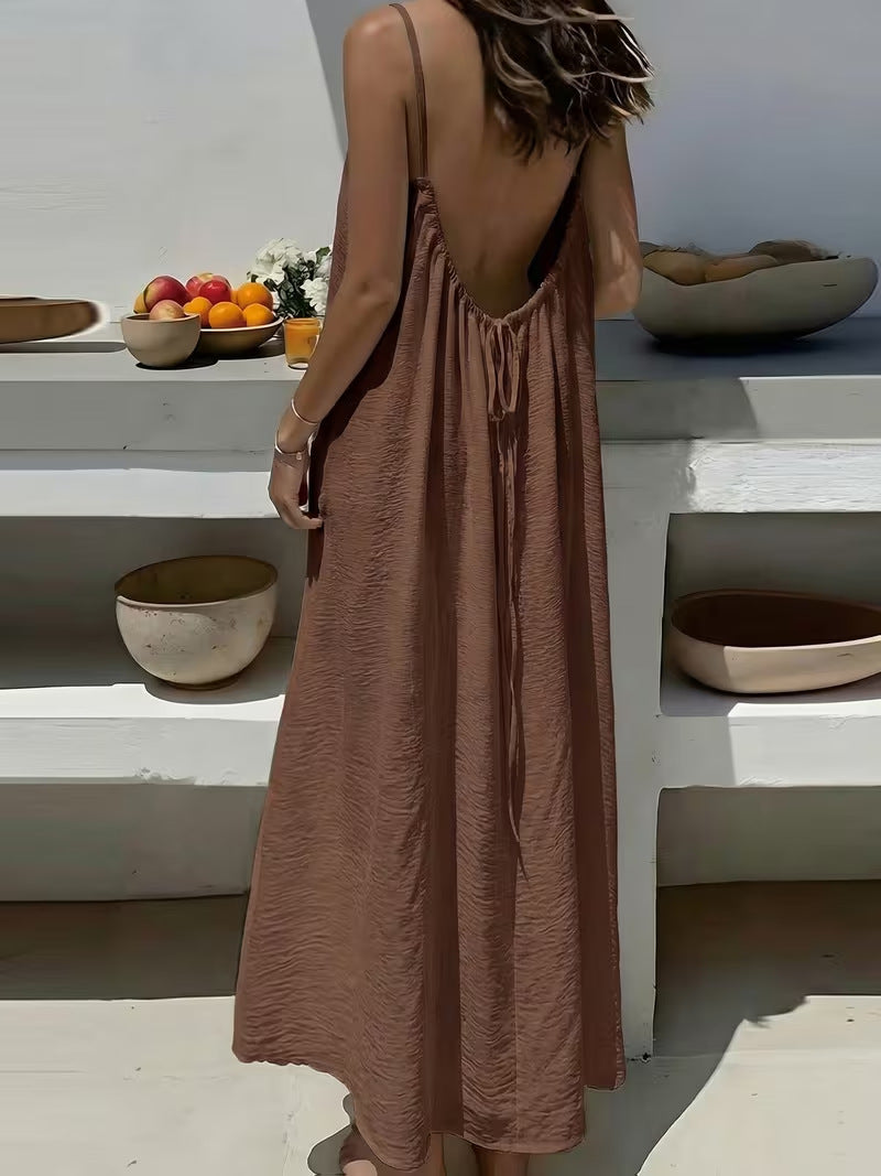 Women's Solid Color Cami Lounge Dress