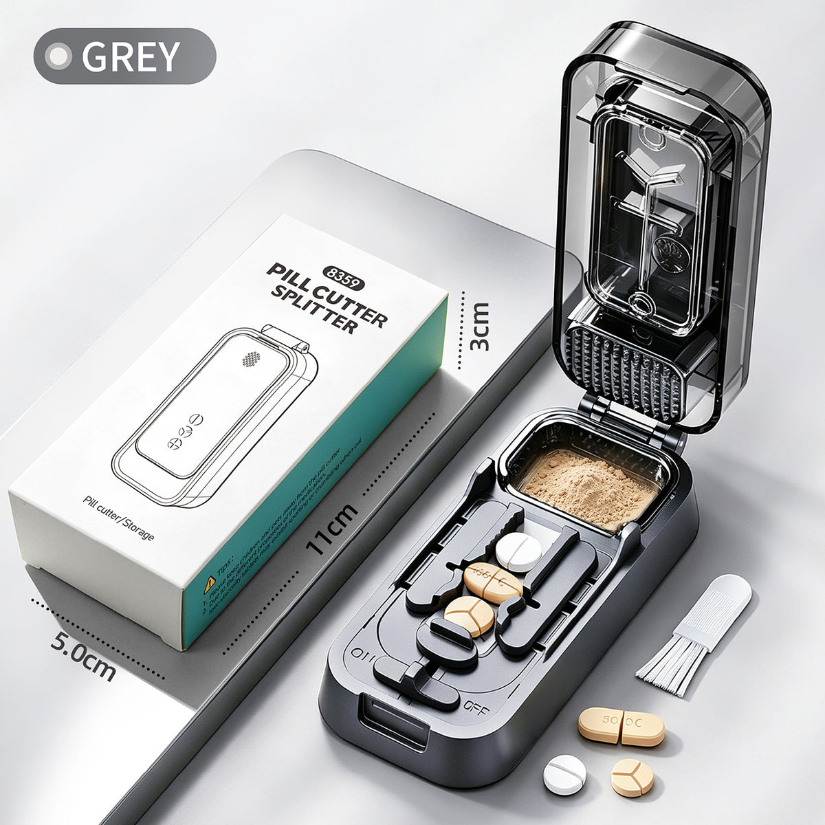 💊🔥 Limited-Time Deal – Multi-Function Pill Cutter & Crusher | Easy Split, Crush & Store!
