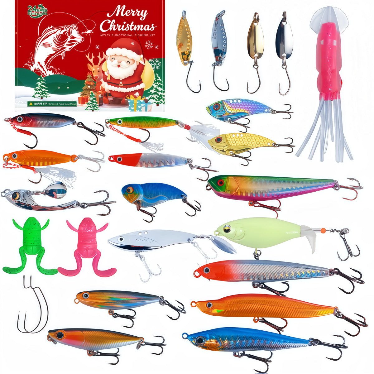 🔥 Limited-Time 50% OFF✨Christmas Advent Calendar 2026 Fishing Lures Set