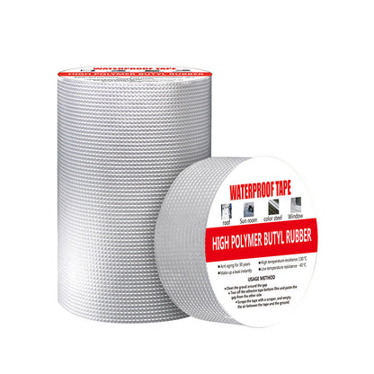🛠️ Waterproof Self-Adhesive Butyl Repair Tape with Foil Backing 💧