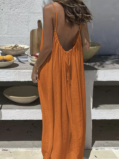 Women's Solid Color Cami Lounge Dress