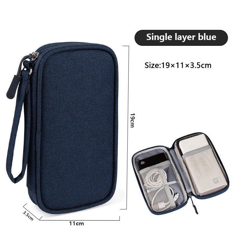 Travel Cable Organizer Pouch, Double Layers All-in-One Storage Bag for Cord