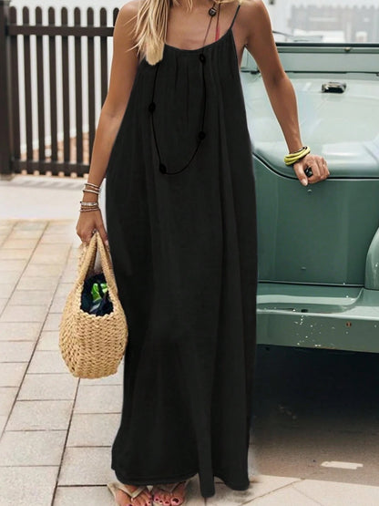 Women's Solid Color Cami Lounge Dress