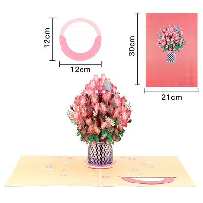 2-in-1 Gift & Décor for Every Moment🌸3D Flower Bouquet Pop Up Card