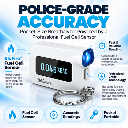 🚗 Pocket BAC Breathalyzer – Professional-Grade Alcohol Tester with App & ZeroLine Tracking