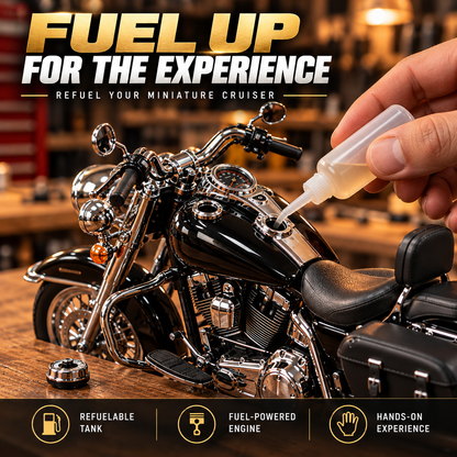 🏍️ Classic Cruiser Motorcycle DIY Model Kit – Build Your Own