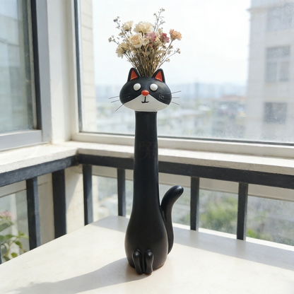 🐱 Whimsical Long Neck Cat Vase