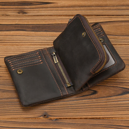 Father’s Day Vintage Crazy Horse Leather Wallet – A Gift He’ll Carry Every Day 🤎