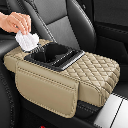 5-in-1 Car Console Organizer & Memory Foam Armrest Pad