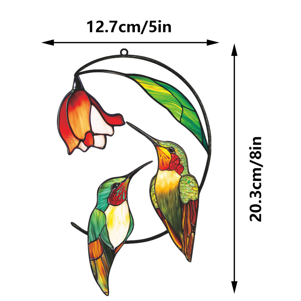 Hummingbird Stained Glass Sun Catcher