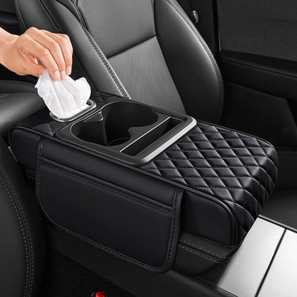 5-in-1 Car Console Organizer & Memory Foam Armrest Pad
