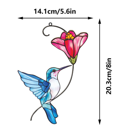 Hummingbird Stained Glass Sun Catcher