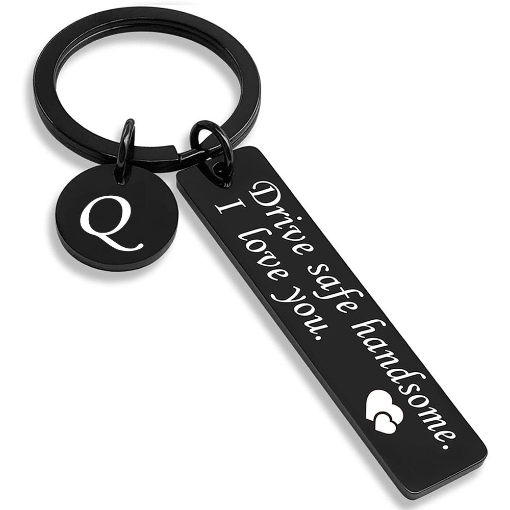 A–Z Initial Engraved Key Ring