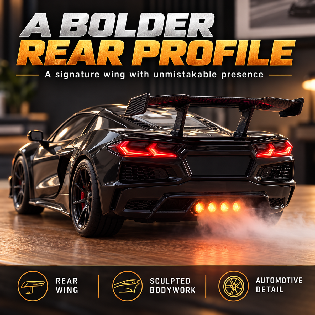 🏎️ Sports Car Aroma Mist Diffuser ✨ Glowing Lights & Futuristic Style