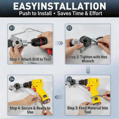 🔧 Upgraded Electric Drill Plate Cutter Attachment – Turns Any Drill Into a Powerful Metal Nibbler for Steel, Aluminum, Copper & Iron 🛠️