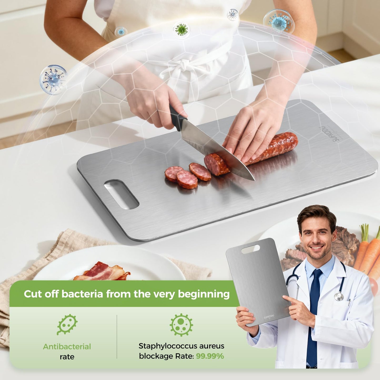 🔥 Ditch Bacteria-Trapping Plastic Forever — Upgrade to Pure Titanium & Prep Food the Safe, Clean Way.