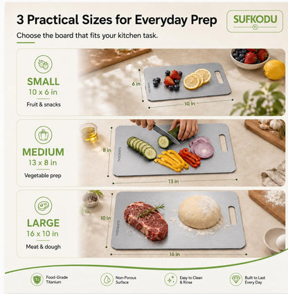 🔥 Ditch Bacteria-Trapping Plastic Forever — Upgrade to Pure Titanium & Prep Food the Safe, Clean Way.