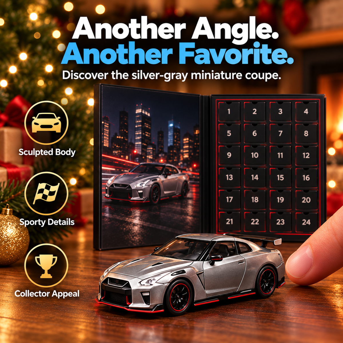 2026 Christmas Countdown Calendar with Die-Cast Car Models – Featuring 24 Classic JDM-Style Vehicles as Holiday Gifts