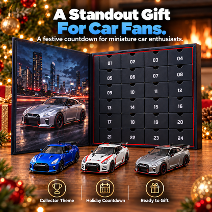 2026 Christmas Countdown Calendar with Die-Cast Car Models – Featuring 24 Classic JDM-Style Vehicles as Holiday Gifts