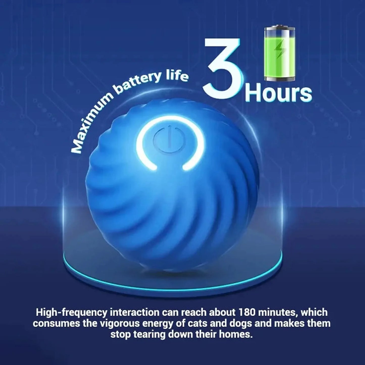Smart Interactive Bouncing Ball For Dogs & Cats | Automatic Pet Toy