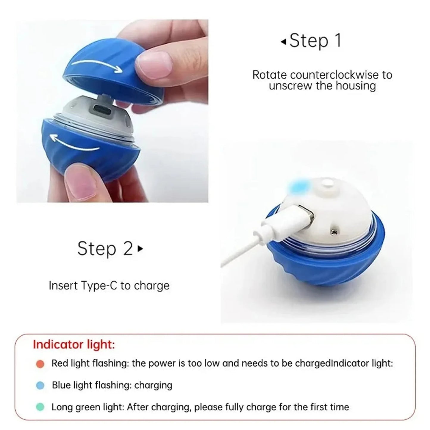 Smart Interactive Bouncing Ball For Dogs & Cats | Automatic Pet Toy