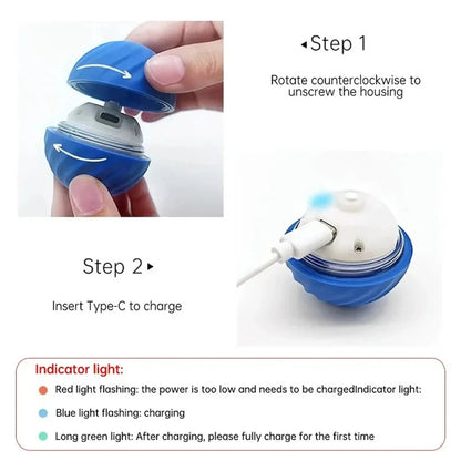 Smart Interactive Bouncing Ball For Dogs & Cats | Automatic Pet Toy