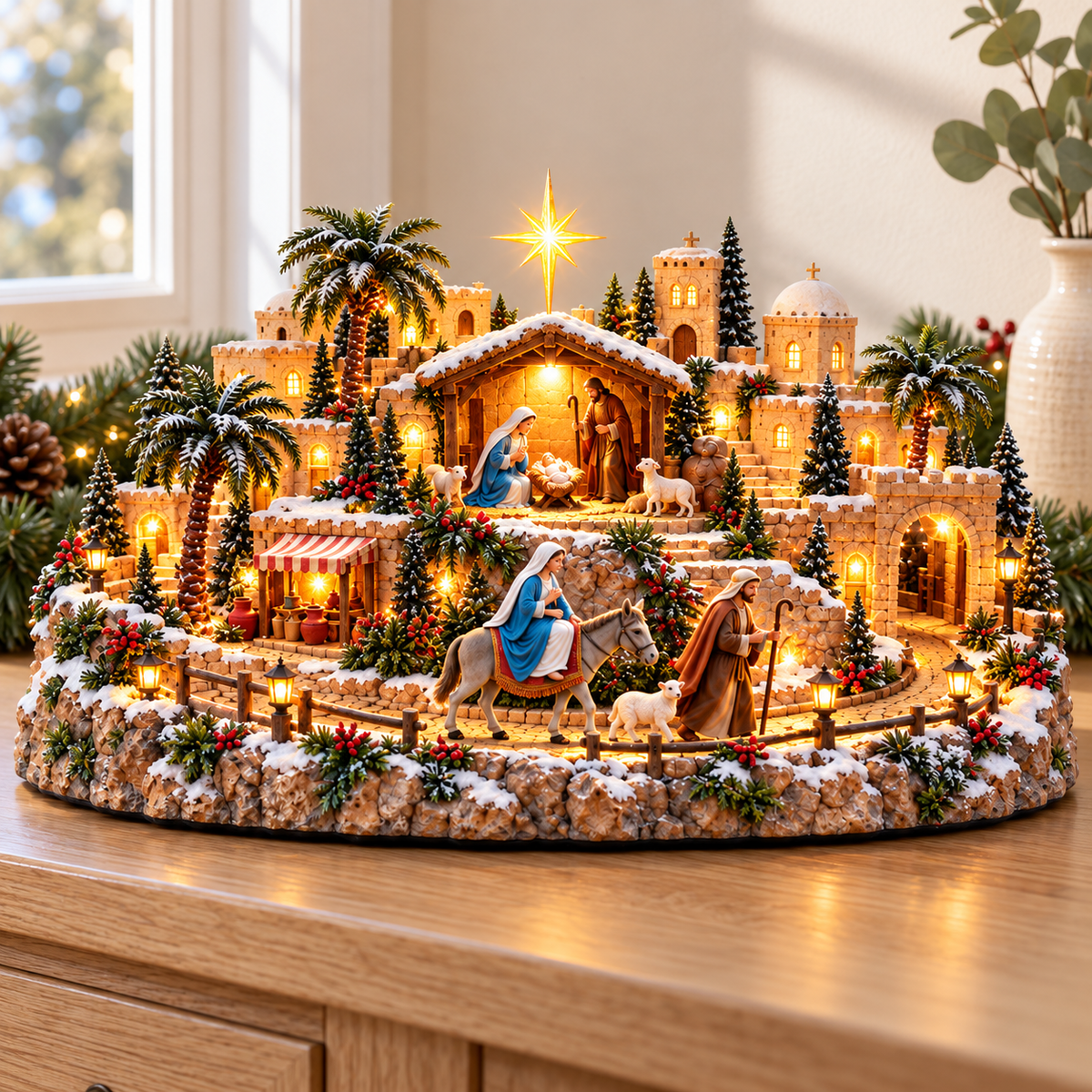 🔥Last Day 50%✝️🌙 Road to Bethlehem™ | Lighted Holy Journey Christmas Village