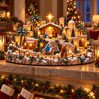 🔥Last Day 50%✝️🌙 Road to Bethlehem™ | Lighted Holy Journey Christmas Village
