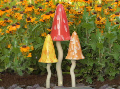 🍄🎶Musical Mushroom Garden Stakes