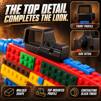 Building Block Shooting Toy Gun with Cartridge Ejection,