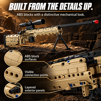 🧩 M24-Style DIY Building Block Model Kit – Collector Display