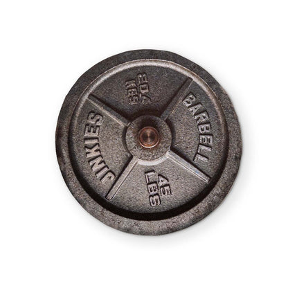 A 45LB WEIGHT PLATE YOU CAN CLEAN YOUR GLASSES WITH