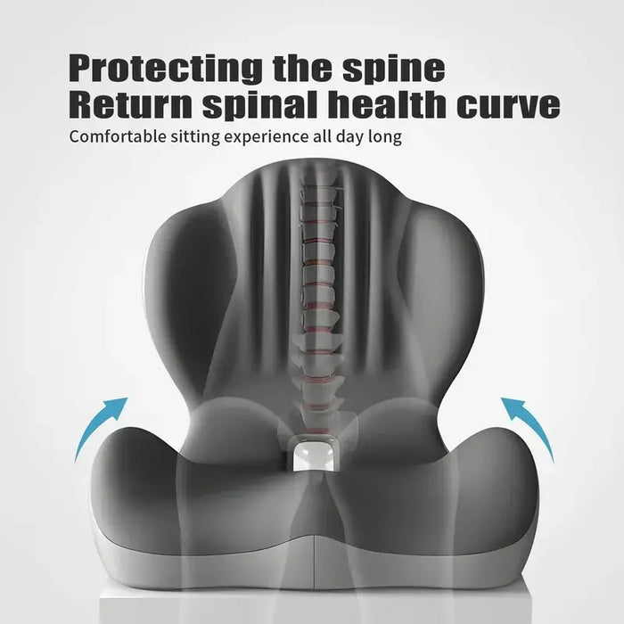 Ergonomic Memory Foam Seat Cushion with Lumbar & Back